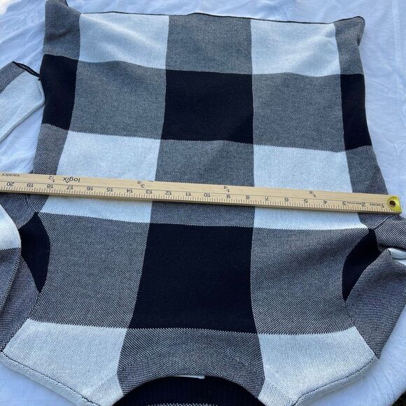 J. Jill size M Colton mock turtleneck big checked sweater. - Picture 3 of 8